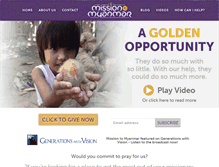 Tablet Screenshot of missiontomyanmar.com
